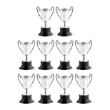 Maxbell 10Pcs Reward Prize Small Award Trophies for Competition Decorations Argent