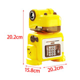 Dinosaur Piggy Bank Fingerprint Money Banking Toys for Boys Age 6~8 Children Yellow