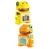 Dinosaur Piggy Bank Fingerprint Money Banking Toys for Boys Age 6~8 Children Yellow