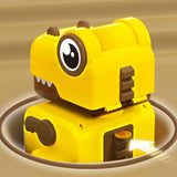Dinosaur Piggy Bank Fingerprint Money Banking Toys for Boys Age 6~8 Children Yellow