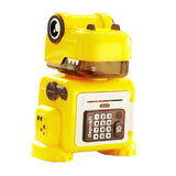 Dinosaur Piggy Bank Fingerprint Money Banking Toys for Boys Age 6~8 Children Yellow
