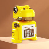 Dinosaur Piggy Bank Fingerprint Money Banking Toys for Boys Age 6~8 Children Yellow