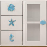 Maxbell Cabinet Knobs Easy Installation Kitchen Cabinet Farmhouse Drawer Pull Handle Sea Stars Blue