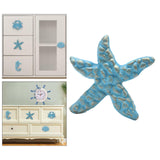 Maxbell Cabinet Knobs Easy Installation Kitchen Cabinet Farmhouse Drawer Pull Handle Sea Stars Blue