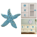 Maxbell Cabinet Knobs Easy Installation Kitchen Cabinet Farmhouse Drawer Pull Handle Sea Stars Blue