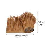 Maxbell 2xStraw Roof Thatch Simulation Durable Panel Palm Thatch Roll for Garden Patio A