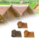 Maxbell 2xStraw Roof Thatch Simulation Durable Panel Palm Thatch Roll for Garden Patio A