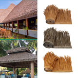 Maxbell 2xStraw Roof Thatch Simulation Durable Panel Palm Thatch Roll for Garden Patio A