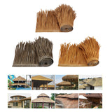 Maxbell 2xStraw Roof Thatch Simulation Durable Panel Palm Thatch Roll for Garden Patio A