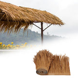 Maxbell 2xStraw Roof Thatch Simulation Durable Panel Palm Thatch Roll for Garden Patio A