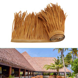 Maxbell 2xStraw Roof Thatch Simulation Durable Panel Palm Thatch Roll for Garden Patio C