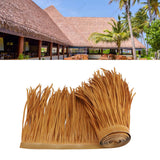 Maxbell 2xStraw Roof Thatch Simulation Durable Panel Palm Thatch Roll for Garden Patio C