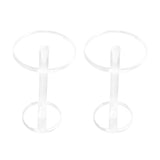 Maxbell 2x Pedestal Display Riser Stands Modern Acrylic Jewelry Display Rack Earring 9.5cm High