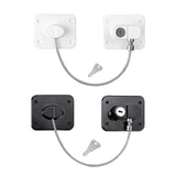 Childproof Safety Lock Cabinets Door Restrictor Freezer Lock for Office Home Black