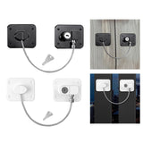Childproof Safety Lock Cabinets Door Restrictor Freezer Lock for Office Home Black
