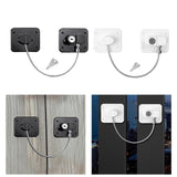 Childproof Safety Lock Cabinets Door Restrictor Freezer Lock for Office Home Black