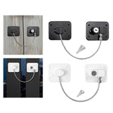 Childproof Safety Lock Cabinets Door Restrictor Freezer Lock for Office Home Black