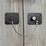 Childproof Safety Lock Cabinets Door Restrictor Freezer Lock for Office Home Black