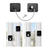 Childproof Safety Lock Cabinets Door Restrictor Freezer Lock for Office Home Black