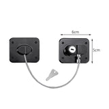 Childproof Safety Lock Cabinets Door Restrictor Freezer Lock for Office Home Black