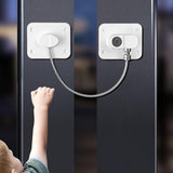 Childproof Safety Lock Cabinets Door Restrictor Freezer Lock for Office Home White