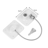 Childproof Safety Lock Cabinets Door Restrictor Freezer Lock for Office Home White