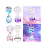 Maxbell 2xBubble Singing Hourglass Handmade Sand Timer Birthday Present for Lover Kids blue