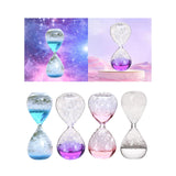 Maxbell 2xBubble Singing Hourglass Handmade Sand Timer Birthday Present for Lover Kids blue