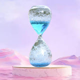 Maxbell 2xBubble Singing Hourglass Handmade Sand Timer Birthday Present for Lover Kids blue