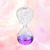 Maxbell 2xBubble Singing Hourglass Handmade Sand Timer Birthday Present for Lover Kids purple