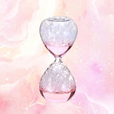 Maxbell 2xBubble Singing Hourglass Handmade Sand Timer Birthday Present for Lover Kids pink
