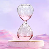 Maxbell 2xBubble Singing Hourglass Handmade Sand Timer Birthday Present for Lover Kids pink
