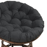 Maxbell 2xHammock Chair Cushion Hanging Egg Chair Cushion for Hanging Baskets Black