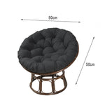 Maxbell 2xHammock Chair Cushion Hanging Egg Chair Cushion for Hanging Baskets Black