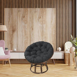 Maxbell 2xHammock Chair Cushion Hanging Egg Chair Cushion for Hanging Baskets Black