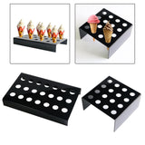 Maxbell 2xIce Cream Cone Stand Decorative Cupcake Baking Rack for Baking Party Cooking 22.5cmx14cmx3cm