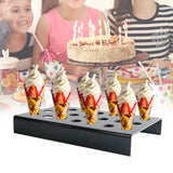 Maxbell 2xIce Cream Cone Stand Decorative Cupcake Baking Rack for Baking Party Cooking 22.5cmx14cmx3cm