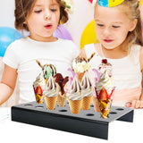 Maxbell 2xIce Cream Cone Stand Decorative Cupcake Baking Rack for Baking Party Cooking 22.5cmx14cmx3cm