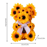 Artificial Flower Bear Home Decor Bear Toy Doll for Wedding Anniversary Kids