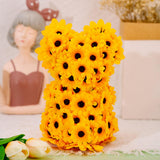 Artificial Flower Bear Home Decor Bear Toy Doll for Wedding Anniversary Kids