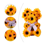 Artificial Flower Bear Home Decor Bear Toy Doll for Wedding Anniversary Kids