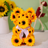 Artificial Flower Bear Home Decor Bear Toy Doll for Wedding Anniversary Kids