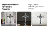 Maxbell 2xJesus Crucifix Sculpture Figurine Crucifix with Stand for Prayers Home Table