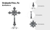 Maxbell 2xJesus Crucifix Sculpture Figurine Crucifix with Stand for Prayers Home Table