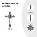 Maxbell 2xJesus Crucifix Sculpture Figurine Crucifix with Stand for Prayers Home Table