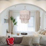 Maxbell Macrame Lamp Shade Pendant Light Shade Only Tassel Lampshade for Living Room 35cmx45cm