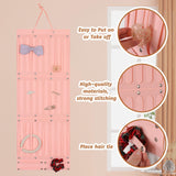 Hair Accessory Organizer Ribbons Hair Clips Hanger for Collection Organizing Pink 104cmx38cm