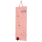 Hair Accessory Organizer Ribbons Hair Clips Hanger for Collection Organizing Pink 104cmx38cm