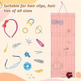 Hair Accessory Organizer Ribbons Hair Clips Hanger for Collection Organizing Pink 104cmx38cm