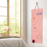 Hair Accessory Organizer Ribbons Hair Clips Hanger for Collection Organizing Pink 104cmx38cm